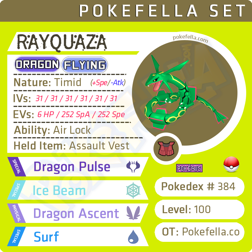 Rayquaza • Competitive • 6IVs • Level 100 • Online Battle-Ready